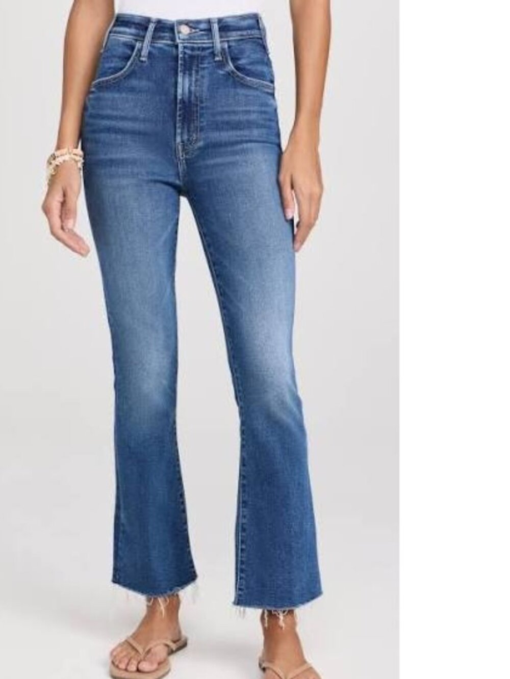 MOTHER The Hustler Ankle Fray Jeans Right Of Passage 28